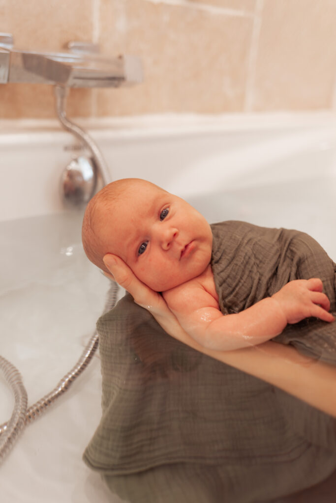 nouveau né bain