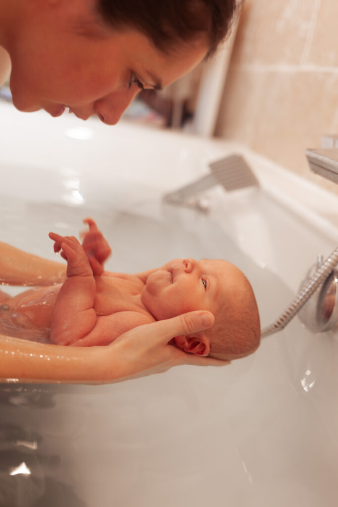 nouveau né bain